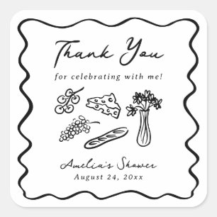 彼女はもう誰のものにもならない ボールド＆ウィムジカル ハンドドローンフォント スクエアシール