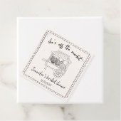 「彼女はもう誰のものにもならない」手描きのオリジナル ウェディングシャワー フェイバータグ (インサイチュ)