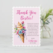 彼女はアイスクリームの結婚前お披露目会で大盛り上がりだ！ サンキューカード (スタンド正面)