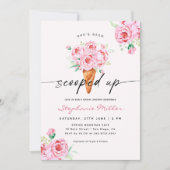 彼女はアイスクリームをすくわれた ブライダルシャワー 招待状 (正面)