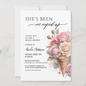 彼女はアイスクリームをすくわれた ブライダルシャワー 招待状 (正面)