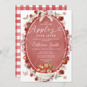 彼女はアップルブライダルシャワーの後にアップリーを見つけた 招待状 (正面/裏面)