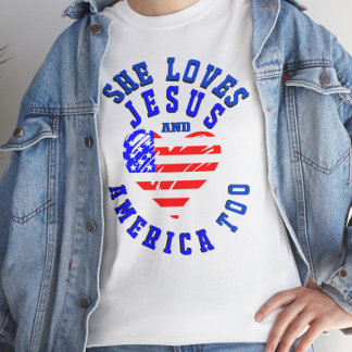 彼女はイエスとアメリカも愛している トライブレンドＴシャツ