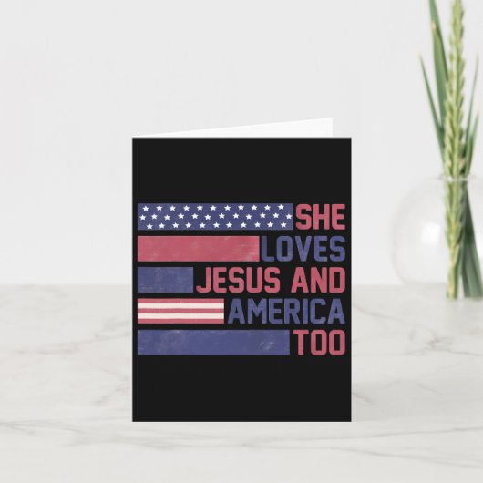 彼女はイエスとアメリカも愛している 4th of July 愛国者 カード (正面)