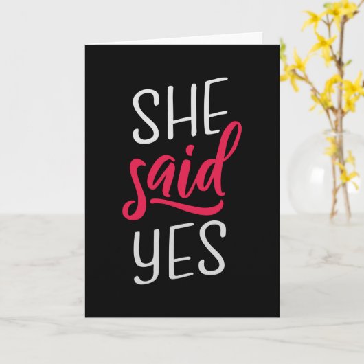 彼女はイエスと言った カード (黄色い花)