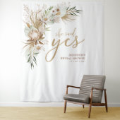 彼女はイエスと言った | ボーホー ブライダル ウェディング シャワー デコ タペストリー (インサイチュ)