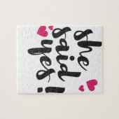 彼女はイエスと言った! 婚約のお祝い - ロマンチックな ジグソーパズル (横)