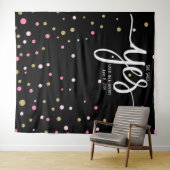 彼女はイエス ウェディング フォト ブースの背景バナー タペストリー (インサイチュ(横))