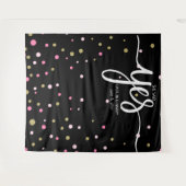 彼女はイエス ウェディング フォト ブースの背景バナー タペストリー (正面(横))