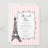 '彼女はイエス' パリ フレンチ ブライダルシャワー 招待状 (正面)