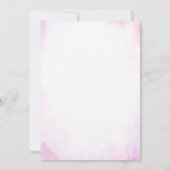 彼女はウィと言った!ウォーターカラーパリジャンブライダルシャワー 招待状 (裏面)