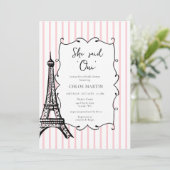 「彼女はウィイ」パリフランスのブライダルシャワー 招待状 (スタンド正面)