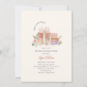 彼女はウィー・マカロンフランスのブライダルシャワー・フェートと言った 招待状 (正面)