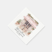 彼女はウィYesパリフランスのカフェブライダルシャワー スタンダードカクテルナプキン (角)