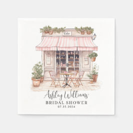 彼女はウィYesパリフランスのカフェブライダルシャワー スタンダードカクテルナプキン