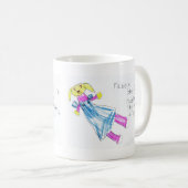 彼女はウサギだ。彼女は衣服ドレスコーヒーマグ コーヒーマグカップ (正面右)