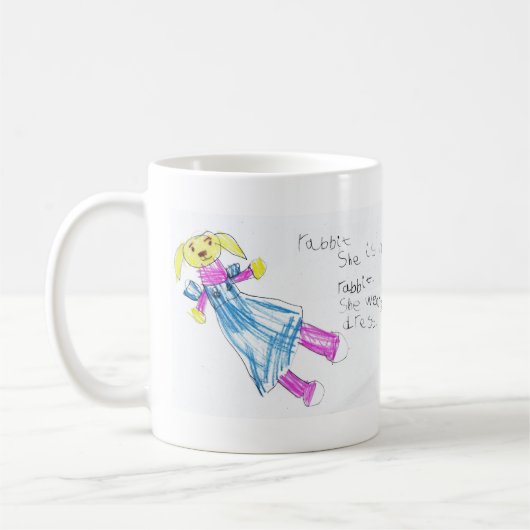 彼女はウサギだ。彼女は衣服ドレスコーヒーマグ コーヒーマグカップ (左)