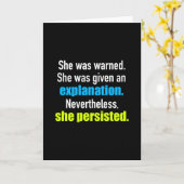 彼女はエリザベス・ウォーレンを張り続けた カード (黄色い花)