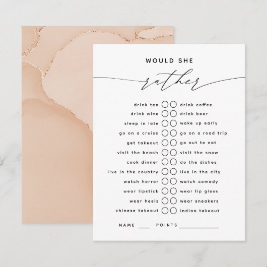 彼女はエレガントなスクリプト封筒カードを好むでしょうか エンクロージャーカード (正面/裏面)