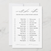 彼女はエレガントむしろブライダルシャワーのゲームカードを望む 招待状 (正面)