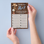 彼女はオウムカウボーイ赤ちゃんシャワーゲームカード チラシ (ハンドル)