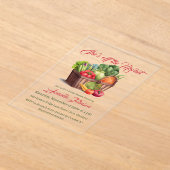 彼女はオフザマーケットファームハウスブライダルシャワー アクリル招待状 (レイダウン)