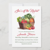 彼女はオフザマーケットファームハウスブライダルシャワー 招待状 (正面)