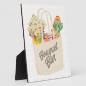 彼女はオフザマーケットブライダルシャワーブーケバー フォトプラーク (側面)