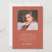 彼女はオレンジのアーチ卒業発表をした 招待状 (裏面)