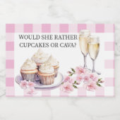 彼女はカップケーキかカバ・シャンパンか スパークリングワインラベル (シングルラベル)