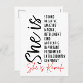 彼女はカマラ、強力なクリエイティブ驚くべき魔法のint シーズンポストカード (正面/裏面)