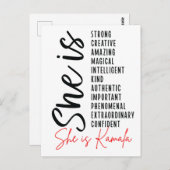 彼女はカマラ、強力なクリエイティブ驚くべき魔法のint ポストカード (正面/裏面)