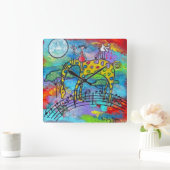 彼女はガボット時計の夢 スクエア壁時計 (ホーム)