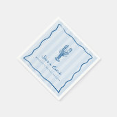 彼女はキャッチだ | 沿岸ロブスターブライダルシャワー スタンダードカクテルナプキン (角)