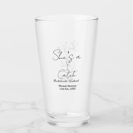 彼女はキャッチなチャンピエンボトル独身最後の週末 タンブラーグラス (正面)