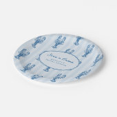 彼女はキャッチボールだ | 夏のロブスターブライダルシャワー ペーパープレート (アングル)