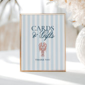 彼女はキャッチロブスターストライプのカードのギフト ポスター