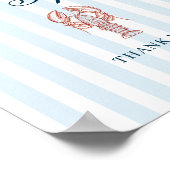 彼女はキャッチロブスターストライプのカードのギフト ポスター (角)