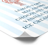 彼女はキャッチロブスターストライプのデザート ポスター (角)