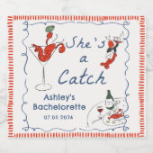 彼女はキャッチロブスターバチェロレッテワインラベル スパークリングワインラベル (シングルラベル)