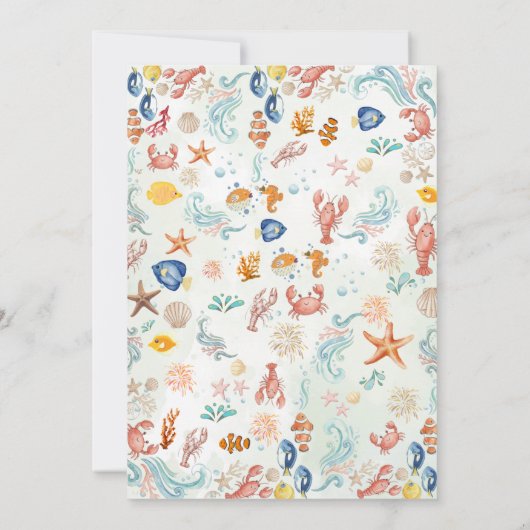 彼女はキャッチ・コーストのロブスターのブライズシャワーのひとりだ 招待状 (裏面)