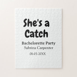 彼女はキャッチ  bacheloretteパーティー名 日付 シンプル ジグソーパズル