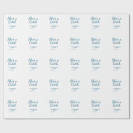 彼女はキャッチ  bachelorette 週末 名前 青い 日付 ラッピングペーパー