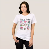 彼女はキュートな先生のTシャツ トライブレンドTシャツ (正面全面)