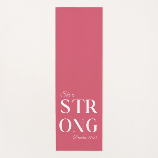 彼女はキリスト教の強い引用文だ ヨガマット (正面)