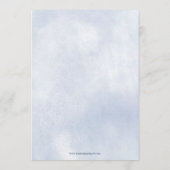 彼女はクラウドナインのブライダルシャワーにいる メニュー (裏面)