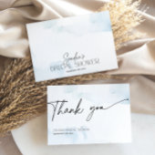 彼女はクラウドナインのブライダルシャワーダスティブルー サンキューカード