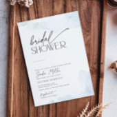 彼女はクラウドナインのブライダルシャワーダスティブルー 招待状