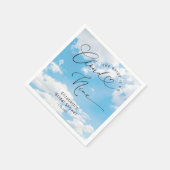 彼女はクラウドナインのブライダルシャワーナプキンスにいる スタンダードカクテルナプキン (角)