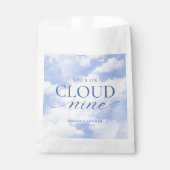 彼女はクラウドナインのブルーブライダルシャワー フェイバーバッグ (正面)